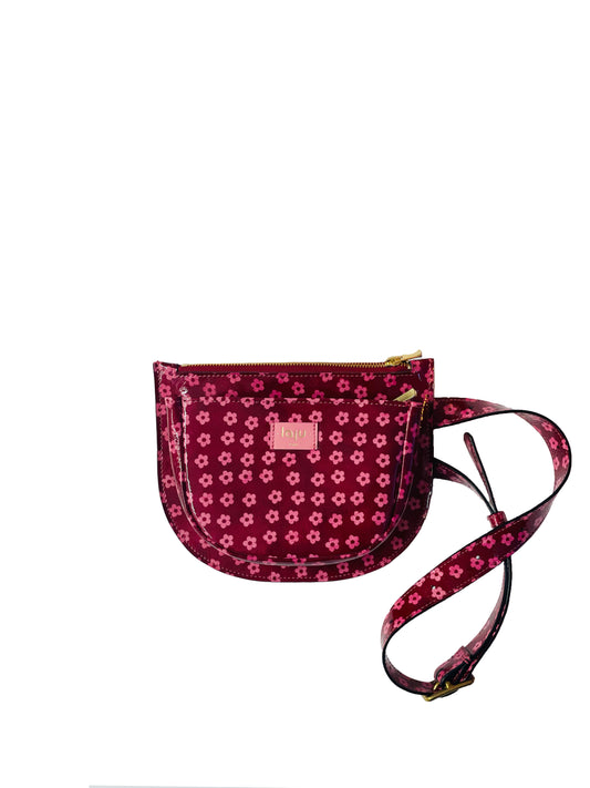 LA BANANE - imprimé fleurs rouge & rose
