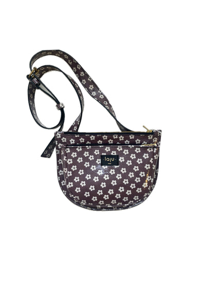 LA BANANE - imprimé fleurs taupe & blanc